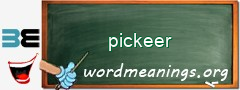 WordMeaning blackboard for pickeer